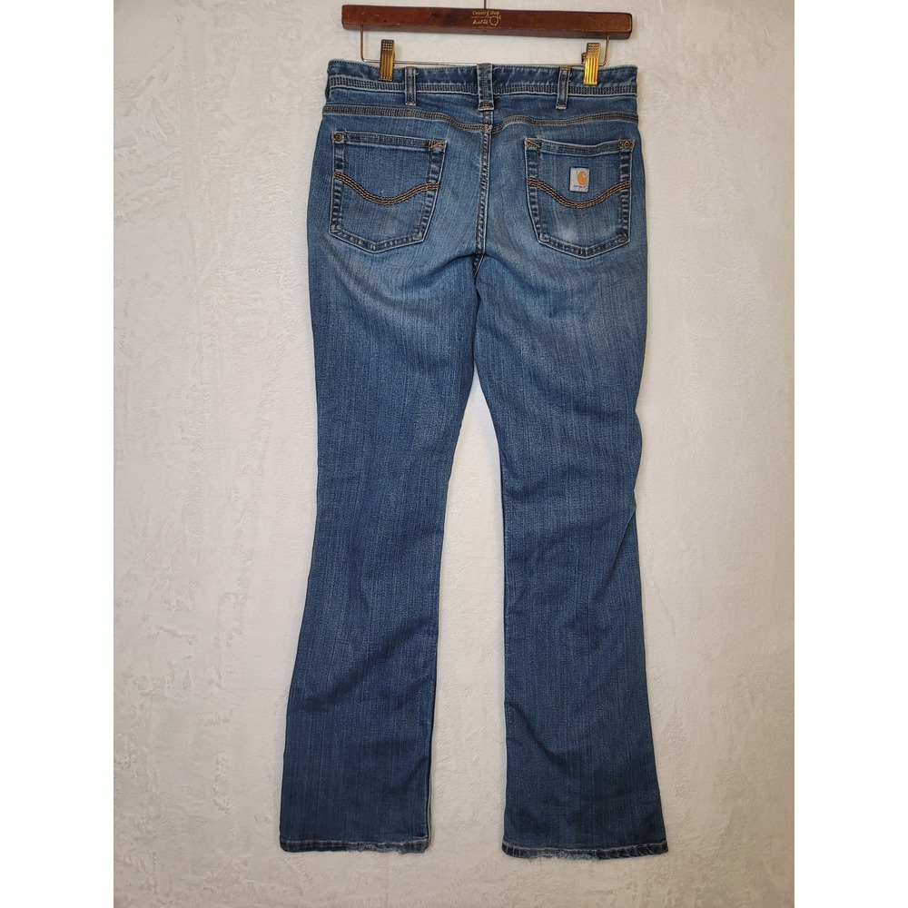 Carhartt Y2K Western Bikercore Relaxed Fit Jeans Blue‎ Denim 31x32 Size 6 Tall